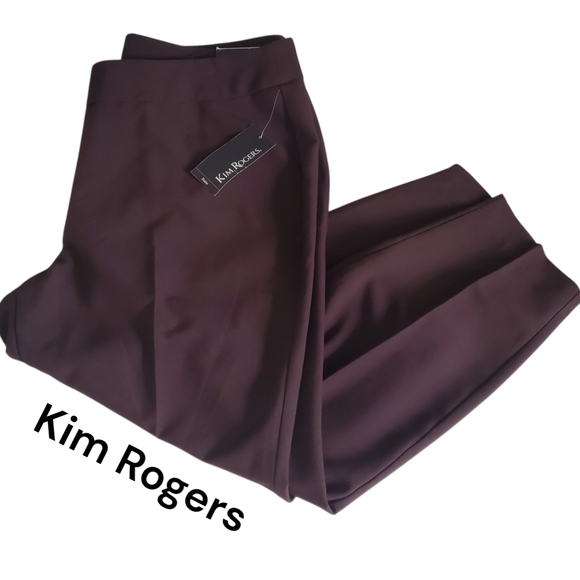 Kim Rogers Pants - Kim Rogers Medium Brown Trouser Pants Size 14 Petite
